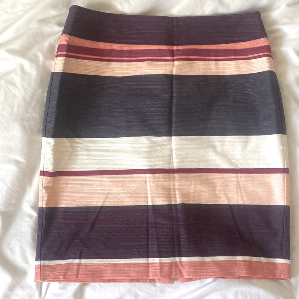 Fun multi-Color Striped pencil Skirt